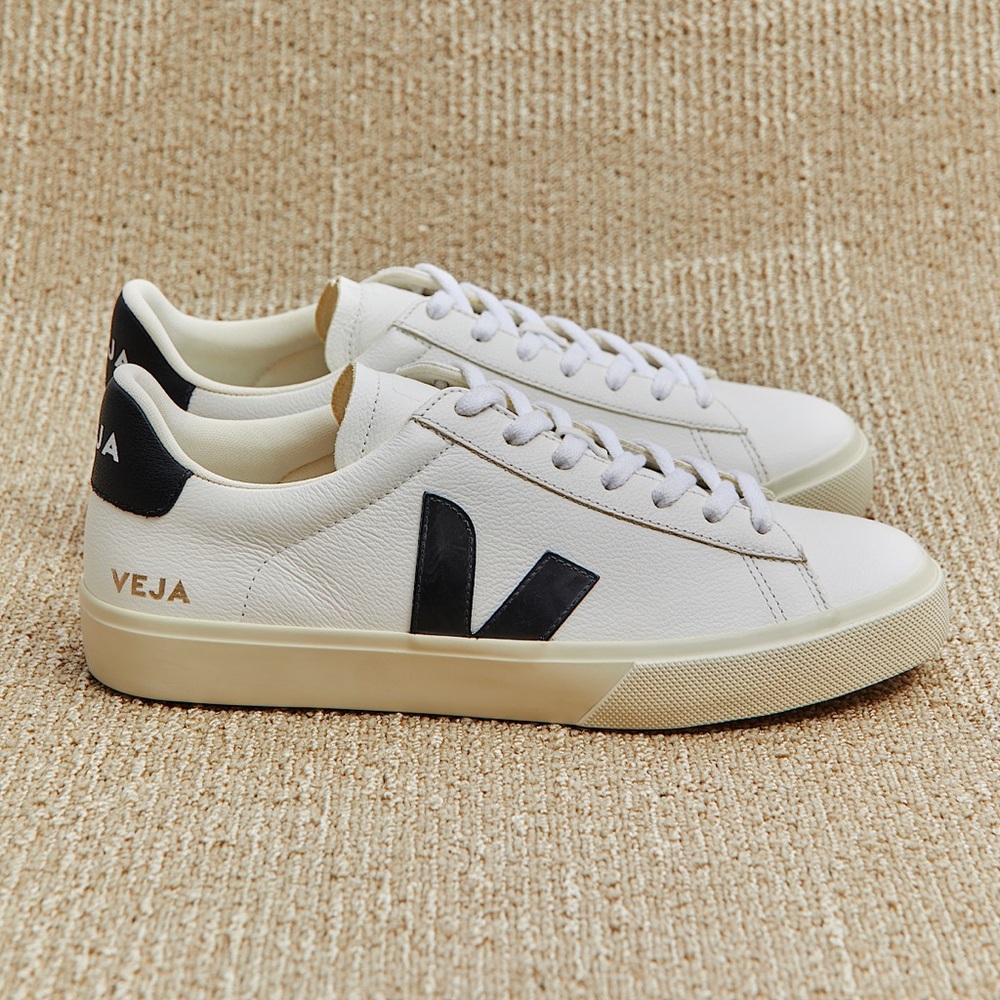 Veja Cream and Black Casual Sneakers